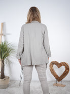 ausgefallener Blazer mit seitlicher Schnürung