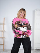 ausgefallenes Sweatshirt mit großen, bunten Patches
