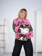ausgefallenes Sweatshirt mit großen, bunten Patches