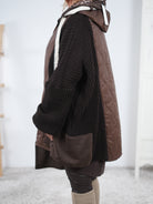 bequeme Jacke mit Strickeinsatz