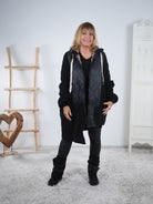 bequeme Jacke mit Strickeinsatz
