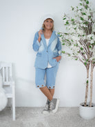 Blazer im Jeans Design mit heller Waschung