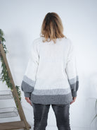 Cozy Strickpulli mit farbigen Elementen