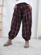 Flanell Pumphose, kariert