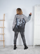 Hingucker Sweatshirtjacke mit Pailletten verziert