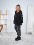 Hingucker Sweatshirtjacke mit Pailletten verziert