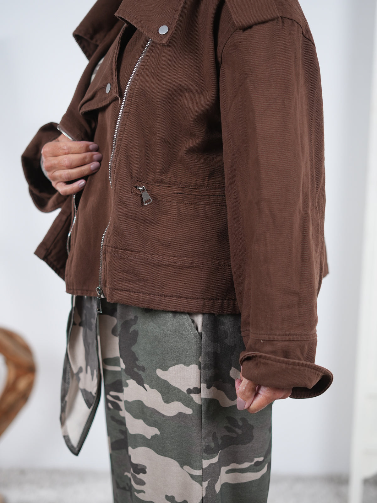 Jeans Jacke in lockerer Passform