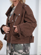 Jeans Jacke in lockerer Passform