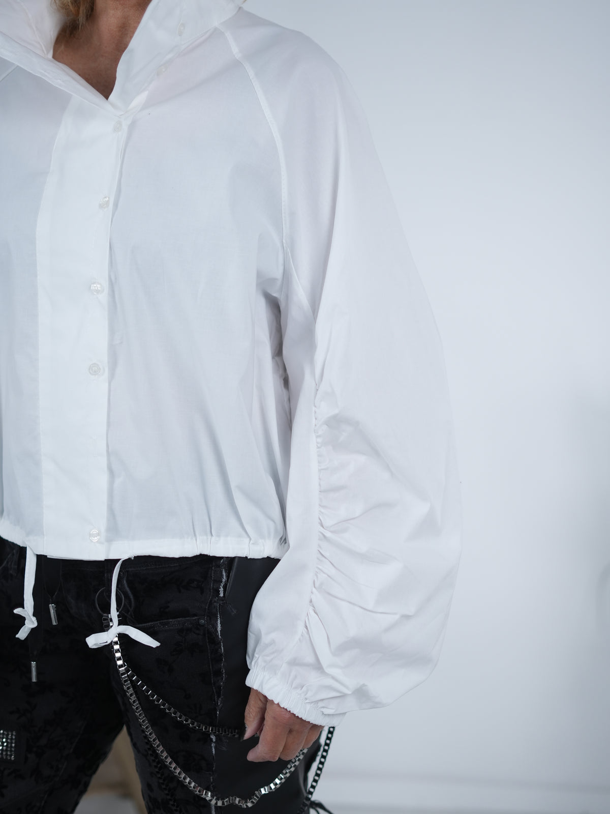 lässige Bluse mit Ballonärmel