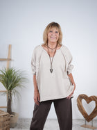 lässiges oversized Sweaty mit auffälligem Ausschnitt