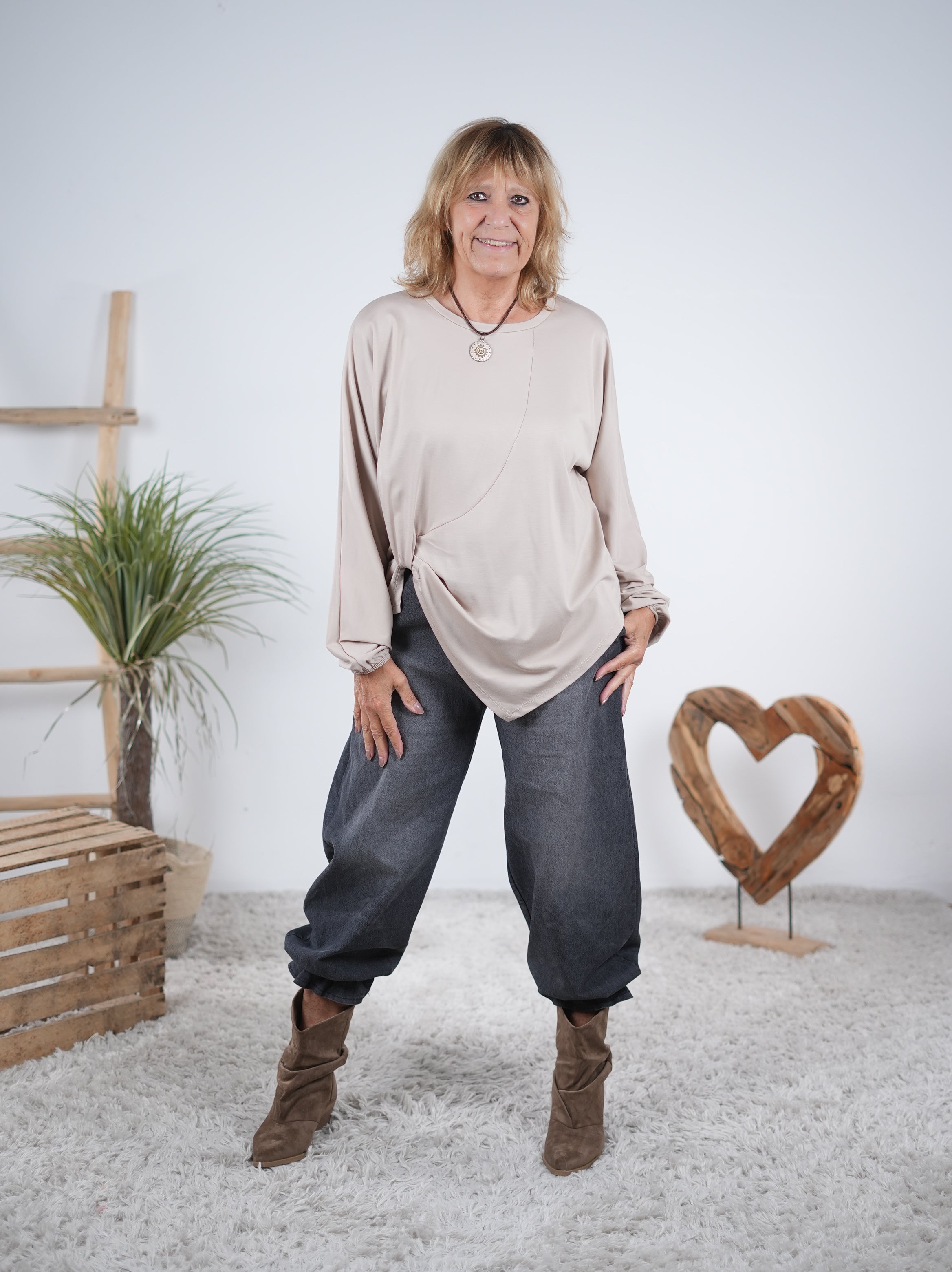 langarm Shirt aus Viskose