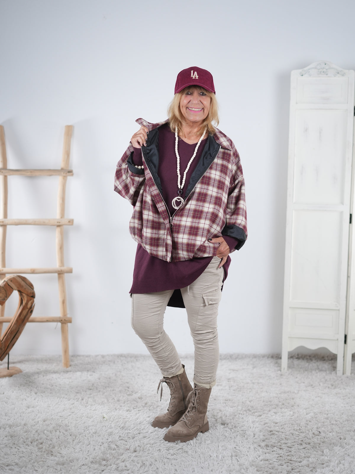 leichte Jacke im Flanell Stil, kariert