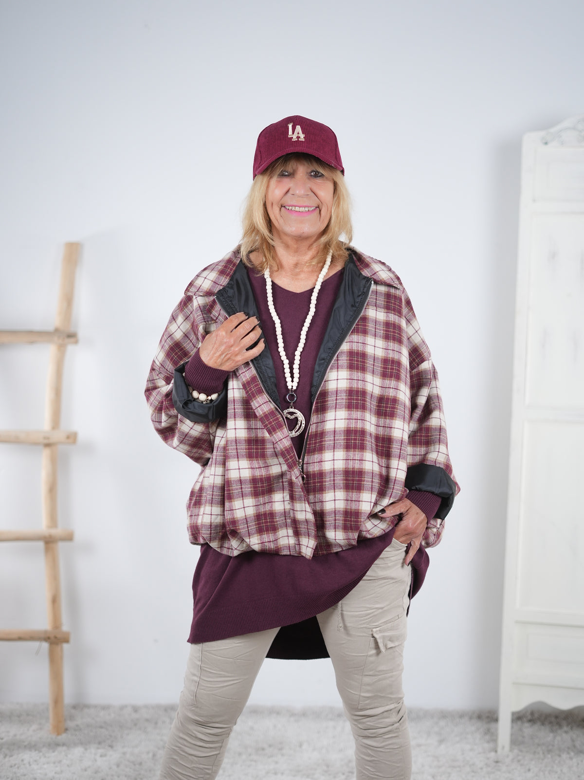 leichte Jacke im Flanell Stil, kariert