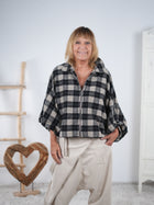 lockere Jacke im Flanell Hemd Design