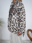 oversize Hoody im Leo Look mit "inspired" Schriftzug