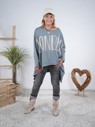 oversize Shirt mit "London" Schriftzug