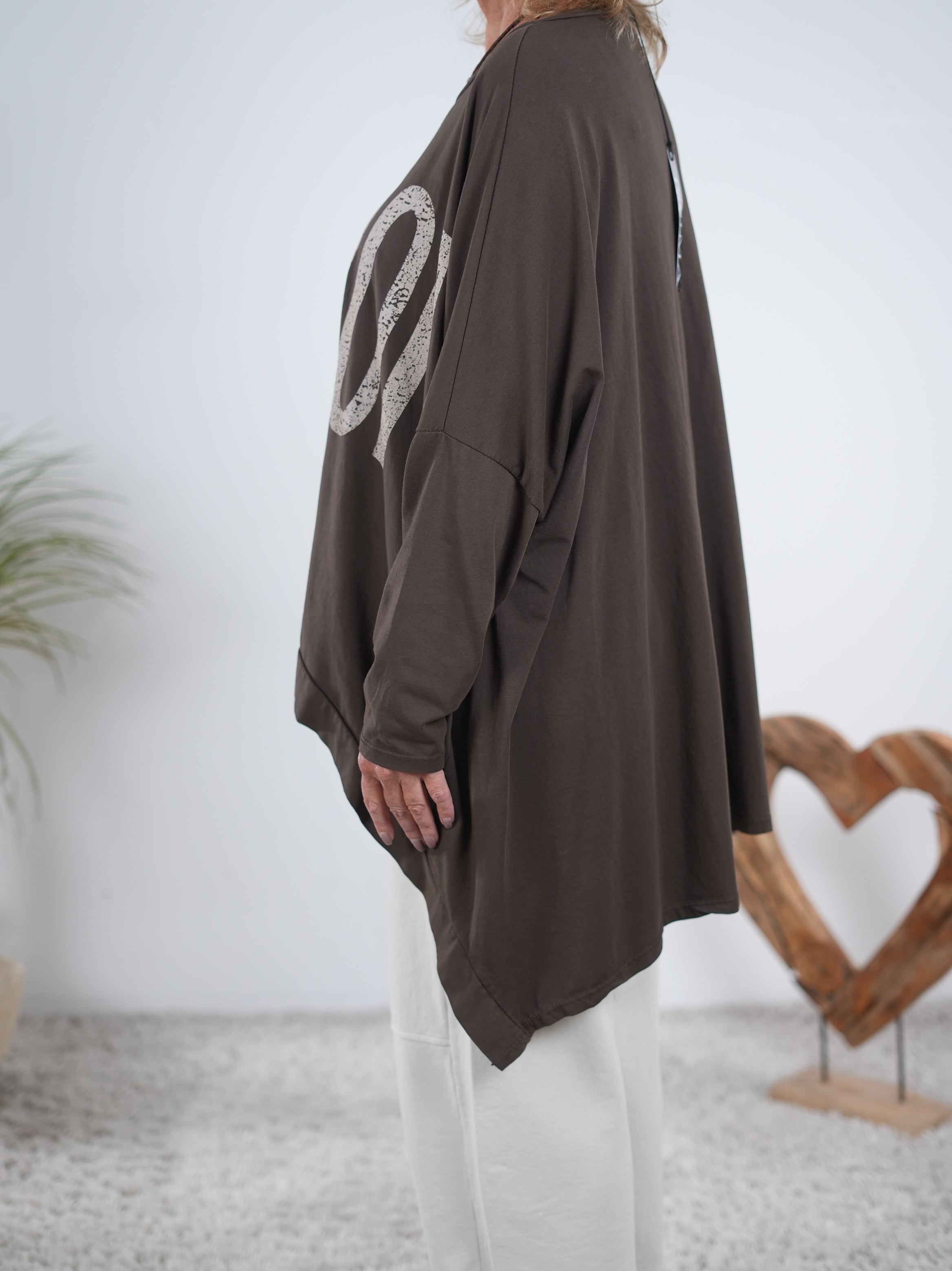oversize Shirt mit "London" Schriftzug