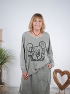 oversize Shirt mit süßem Motiv
