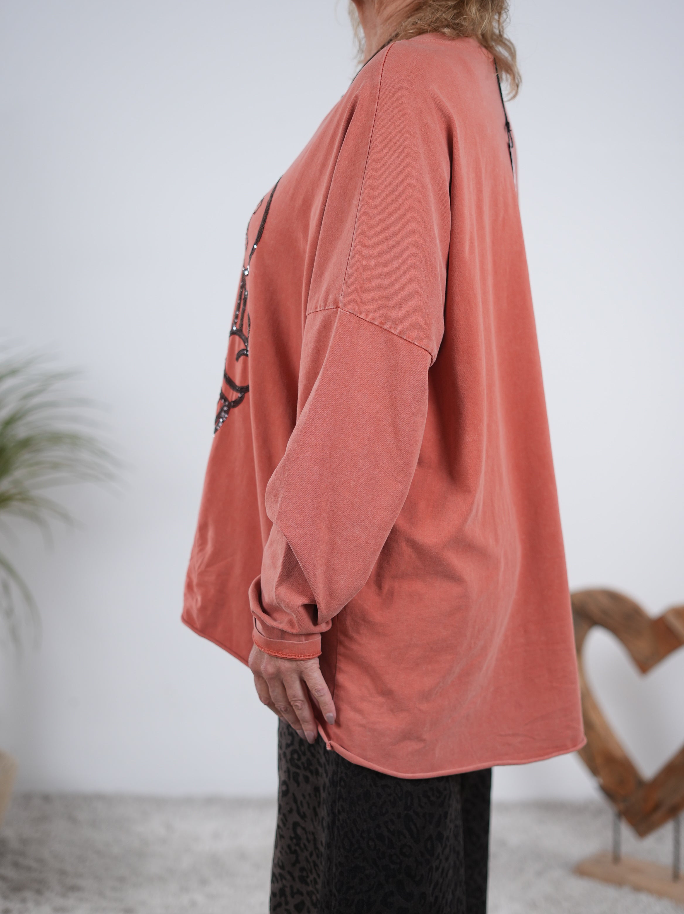 oversize Shirt mit süßem Motiv