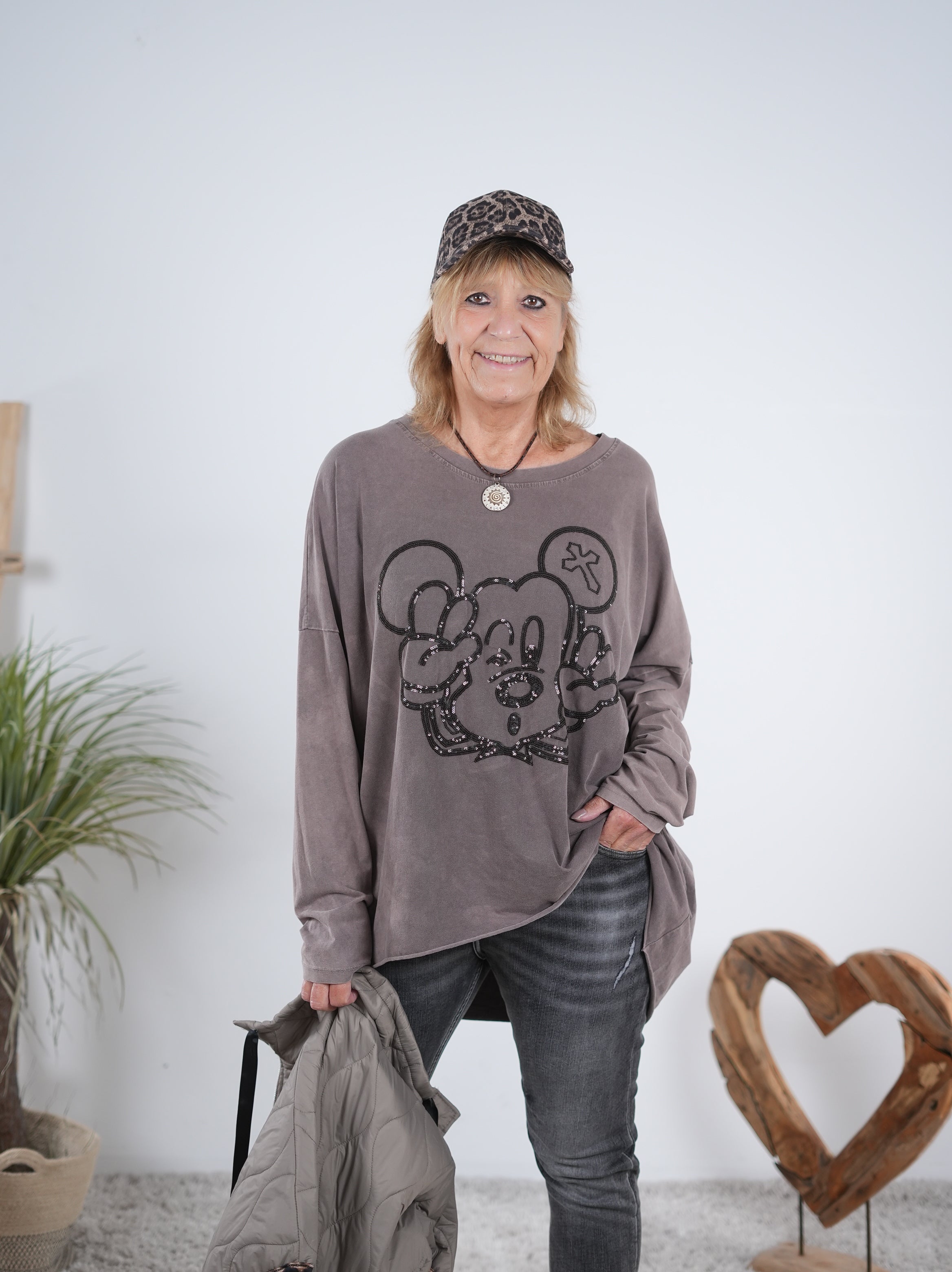oversize Shirt mit süßem Motiv Schoko