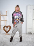 oversize Sweaty mit buntem Print