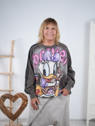 oversize Sweaty mit buntem Print