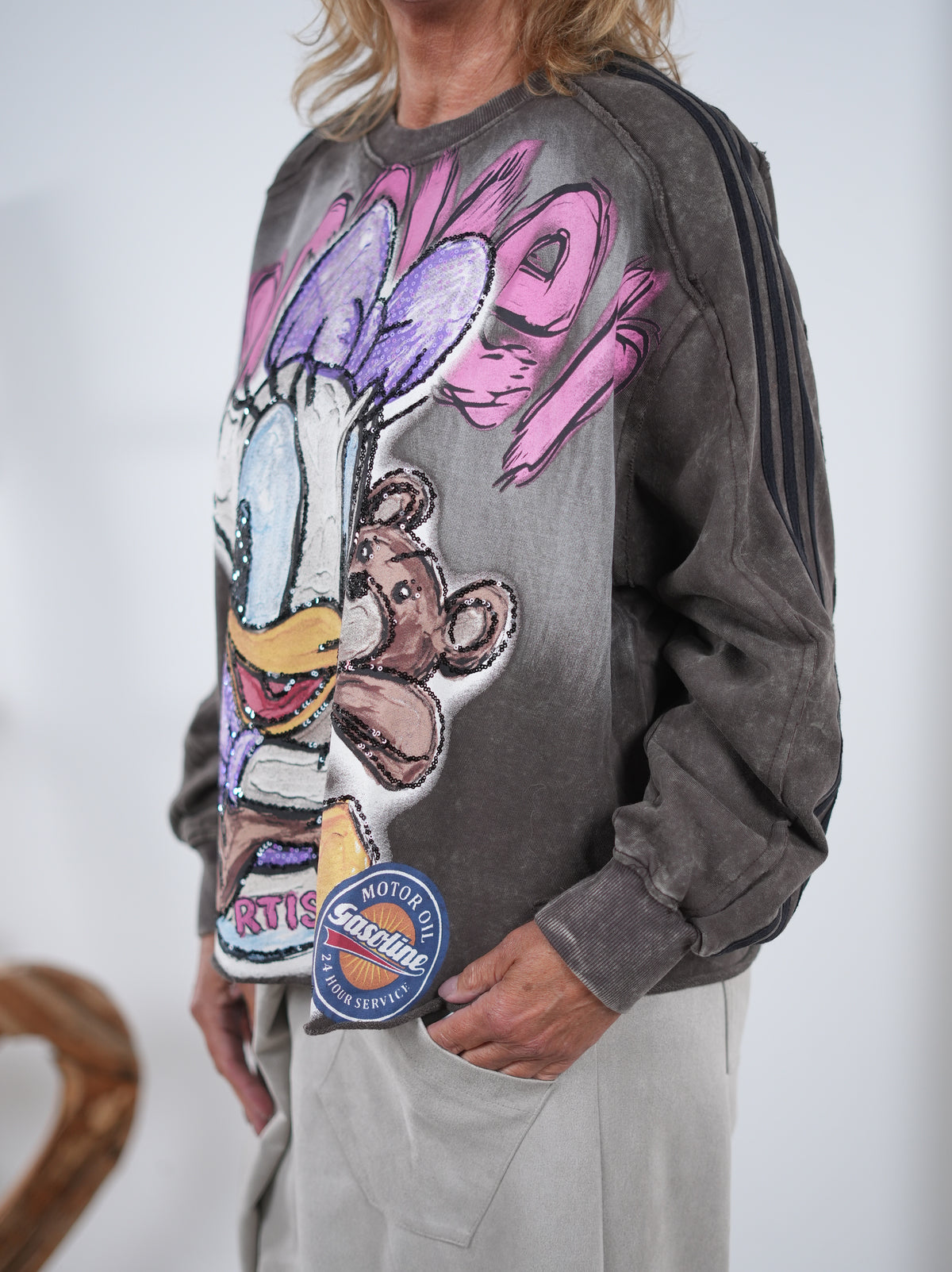 oversize Sweaty mit buntem Print