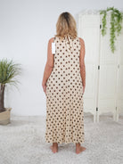 Plissee Kleid im Dot Design