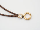 SchauTime Wechselkette, Leder schoko Gold | Schmuckstein