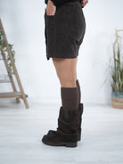 Skort mit Eingriffstaschen aus Kord