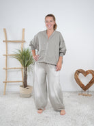 Sportliche Sweat-Jacke mit Linksnähte
