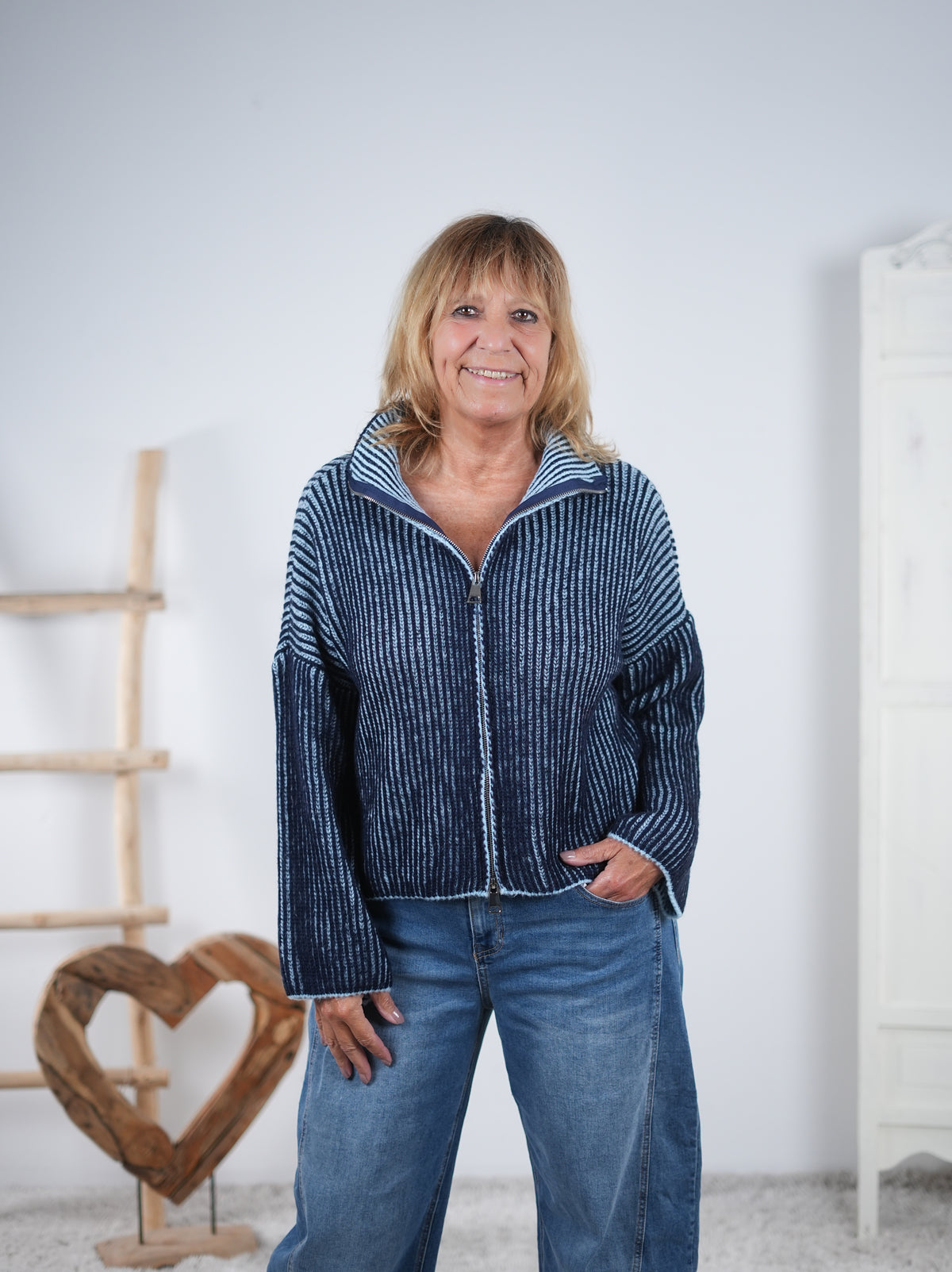 Strickjacke im Pattent Muster