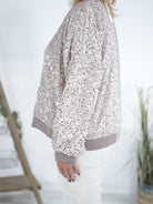 Süße Sweatshirt-Jacke mit Pailletten