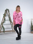 Vokuhila Sweaty mit großem Print und Rundhalsausschnitt