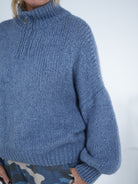 Weicher Strickpulli mit Reißverschluss