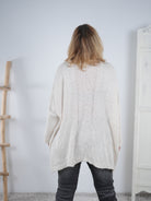 Weicher Strickpullover im Zopfmuster
