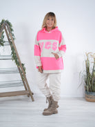 Weiches Sweaty in Blockstreifen Neon Hummer