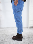 Weite Kord Hose mit Gürtel
