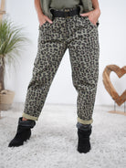 Weite Leo Pants mit Gürtel Olive