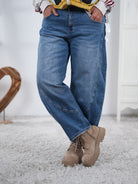 Wide Leg Blue Jeans