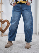 Wide Leg Blue Jeans