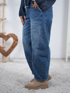 Wide Leg Blue Jeans