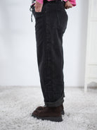 Wide Leg Jeans mit Kordelzug im Bündchen